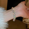 Vintage Diamondstudded Flower Copper Plastic Women's Bracelet