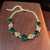 Vintage Diamondstudded Flower Copper Plastic Women's Bracelet