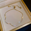 Vintage Diamondstudded Flower Copper Plastic Women's Bracelet