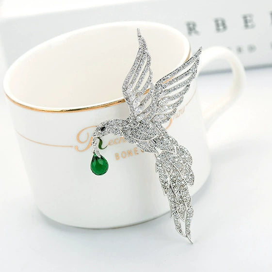 Vintage Eagle Brooch For Women Copper Animal Jewelry Pin With Microinlaid Zircon And Electroplated Finish