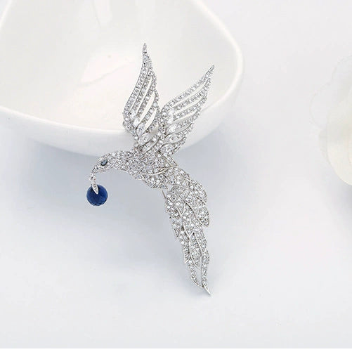 Vintage Eagle Brooch For Women Copper Animal Jewelry Pin With Microinlaid Zircon And Electroplated Finish