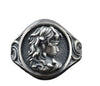 Vintage Electroplated Metal Star And Moon Texture Ring Unisex Fashion Jewelry Wholesale