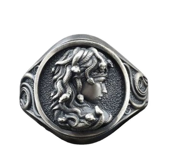 Vintage Electroplated Metal Star And Moon Texture Ring Unisex Fashion Jewelry Wholesale