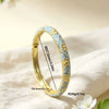 Vintage Enamel Clover Bracelet With Gold Plated Finish Elegant Floral Plant Design Fashion Jewelry