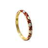 Vintage Enamel Clover Bracelet With Gold Plated Finish Elegant Floral Plant Design Fashion Jewelry