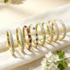 Vintage Enamel Clover Bracelet With Gold Plated Finish Elegant Floral Plant Design Fashion Jewelry