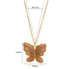 Vintage Enamel Floral Heart Pendant Necklace With Gold Plated Oshaped Chain For Women Elegant Retro Jewelry