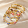 Vintage Ethnic Style Fine Cloisonne Opening Enamel & Oil Dripping Cheongsam Bracelet
