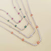 Vintage Fashion Jewelry Women's Clavicle Chain Necklace Copper Goldplated With Flower Pattern