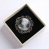 Vintage Fashion Ol Style Alloy Head Brooch Pin With Cartoon Characters Electroplated For Women