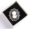 Vintage Fashion Ol Style Alloy Head Brooch Pin With Cartoon Characters Electroplated For Women