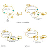 Vintage Fashion Stainless Steel Round Finger Bracelet With Life Tree Flower Bow Tie Pattern Electroplated