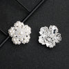 Vintage Flower Ear Clip Pearl Earrings For Women Sweet All Match Plant Inspired Inlaid Pearl Jewelry