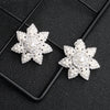 Vintage Flower Ear Clip Pearl Earrings For Women Sweet All Match Plant Inspired Inlaid Pearl Jewelry