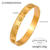 Vintage Flower Jewelry 316L Stainless Steel Bracelet With Distinctive Texture And Diamond Design