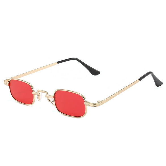 Vintage Full Frame Narrow Rectangle Light Sunglasses For Men And Women Transparent Lens Fashion Eyewear