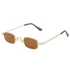 Vintage Full Frame Narrow Rectangle Light Sunglasses For Men And Women Transparent Lens Fashion Eyewear