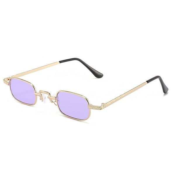 Vintage Full Frame Narrow Rectangle Light Sunglasses For Men And Women Transparent Lens Fashion Eyewear