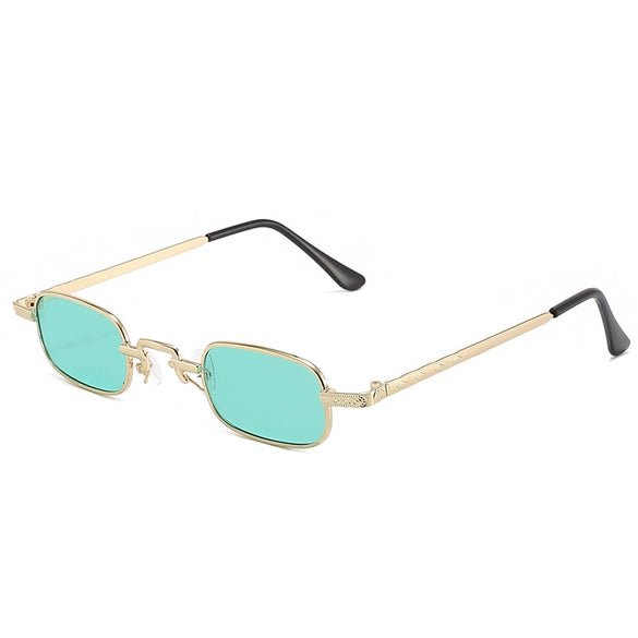 Vintage Full Frame Narrow Rectangle Light Sunglasses For Men And Women Transparent Lens Fashion Eyewear