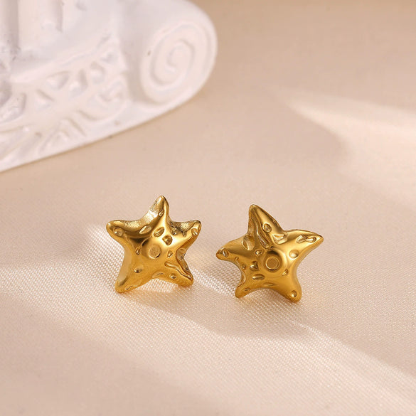 Vintage Geometric Bow And Drop Earrings For Women Stainless Steel Enamel Natural Stone Jewelry