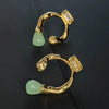 Vintage Geometric Die Cast Earrings With Electroplated Finish Antique Inspired Unisex Fashion Jewelry