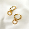 Vintage Geometric Interlocking Round Hoop Earrings For Women With Silver Needle And Electroplated Copper Twisted Retro Statement Design