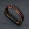 Vintage Geometric Leather Handwoven Unisex Bracelet