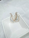 Vintage Geometric Metal Statement Earrings For Women Exaggerated Simple Fashion Jewelry For Wholesale