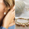 Vintage Geometric Natural Freshwater Pearl Pendant Diy Accessories For Ladies