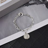 Vintage Geometric Portrait Chain Bracelet For Women And Men Alloy Electroplated Double Layer O Ring Buckle Bracelet