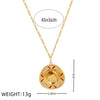 Vintage Geometric Titanium Steel Cowboy Boots Pendant Necklace For Women With Gold Plated Electroplating