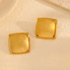 Vintage Geometric Titanium Steel Women's Earrings With Electroplating