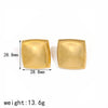 Vintage Geometric Titanium Steel Women's Earrings With Electroplating