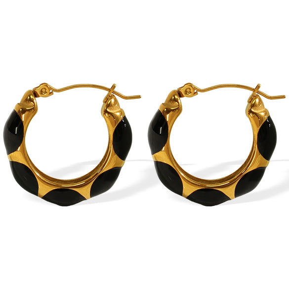 Vintage Geometric U Shape 316L Stainless Steel Goldplated Electroplated Women's Earrings