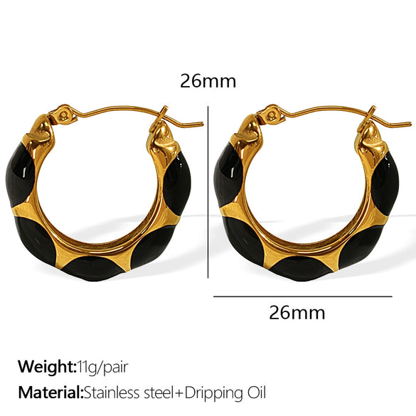 Vintage Geometric U Shape 316L Stainless Steel Goldplated Electroplated Women's Earrings