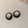 Vintage Gold Plated Silver Needle Earrings With Heart Flower Leaves Geometric Pattern And Dripping Oil Design For Women