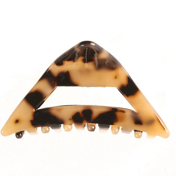 Vintage Handmade Acrylic Acetate Triangle Ponytail Hair Clip For Women Stylish Hair Accessory