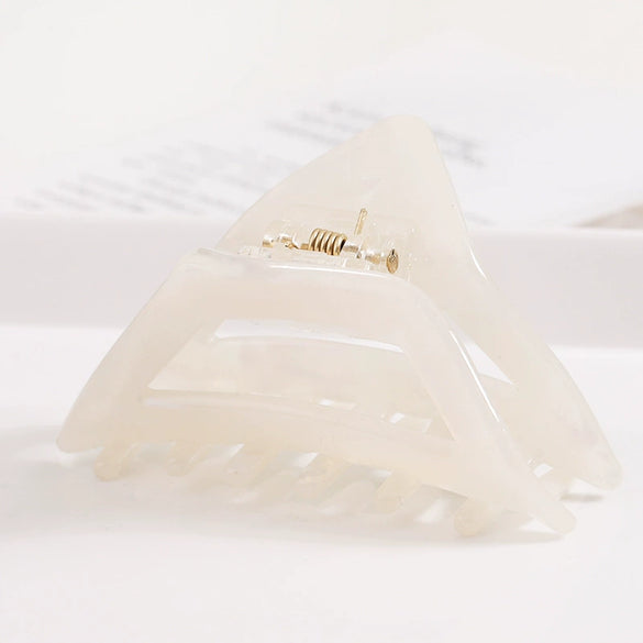 Vintage Handmade Acrylic Acetate Triangle Ponytail Hair Clip For Women Stylish Hair Accessory