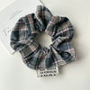 Vintage Handmade Mixed Material Plaid Hair Accessories Hair Ring Hair Rope
