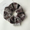 Vintage Handmade Mixed Material Plaid Hair Accessories Hair Ring Hair Rope