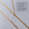 Vintage Hip Hop Style Geometric Cross Pendant Necklace Copper Electroplating Box Chain