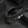 Vintage Leather Bracelet Geometric Style Electroplating Unisex