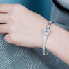 Vintage Leopard Head Bracelet For Women In Gold Plated Environmental Protection Copper With Inlaid Diamond Style Details