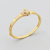 Vintage Leopard Head Bracelet For Women In Gold Plated Environmental Protection Copper With Inlaid Diamond Style Details