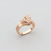 Vintage Leopard Head Bracelet For Women In Gold Plated Environmental Protection Copper With Inlaid Diamond Style Details