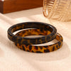 Vintage Leopard Print Resin Bracelet For Women With Delicate Tortoiseshell Pattern And Elegant Simple Statement Style