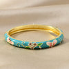 Vintage Light Luxury Cloisonne Enamel Butterfly Pattern Single Layer Bracelet Electroplated Jewelry