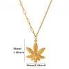 Vintage Maple Leaf Botanical Jewelry Set With Gold Plated Stainless Steel Necklace Earrings And Ring