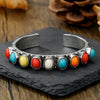 Vintage Metal Open Bracelet For Women Bohemian Style Alloy Electroplating Geometric