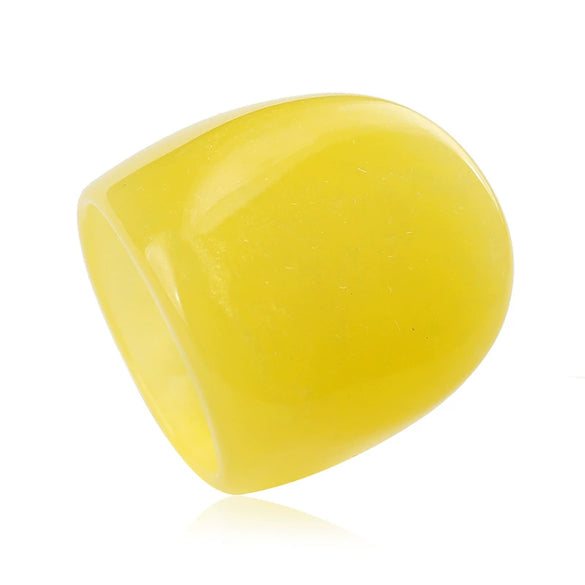 Vintage Minimalist Geometric Acrylic Resin Ring Elegant Trendy Unisex Fashion Ring